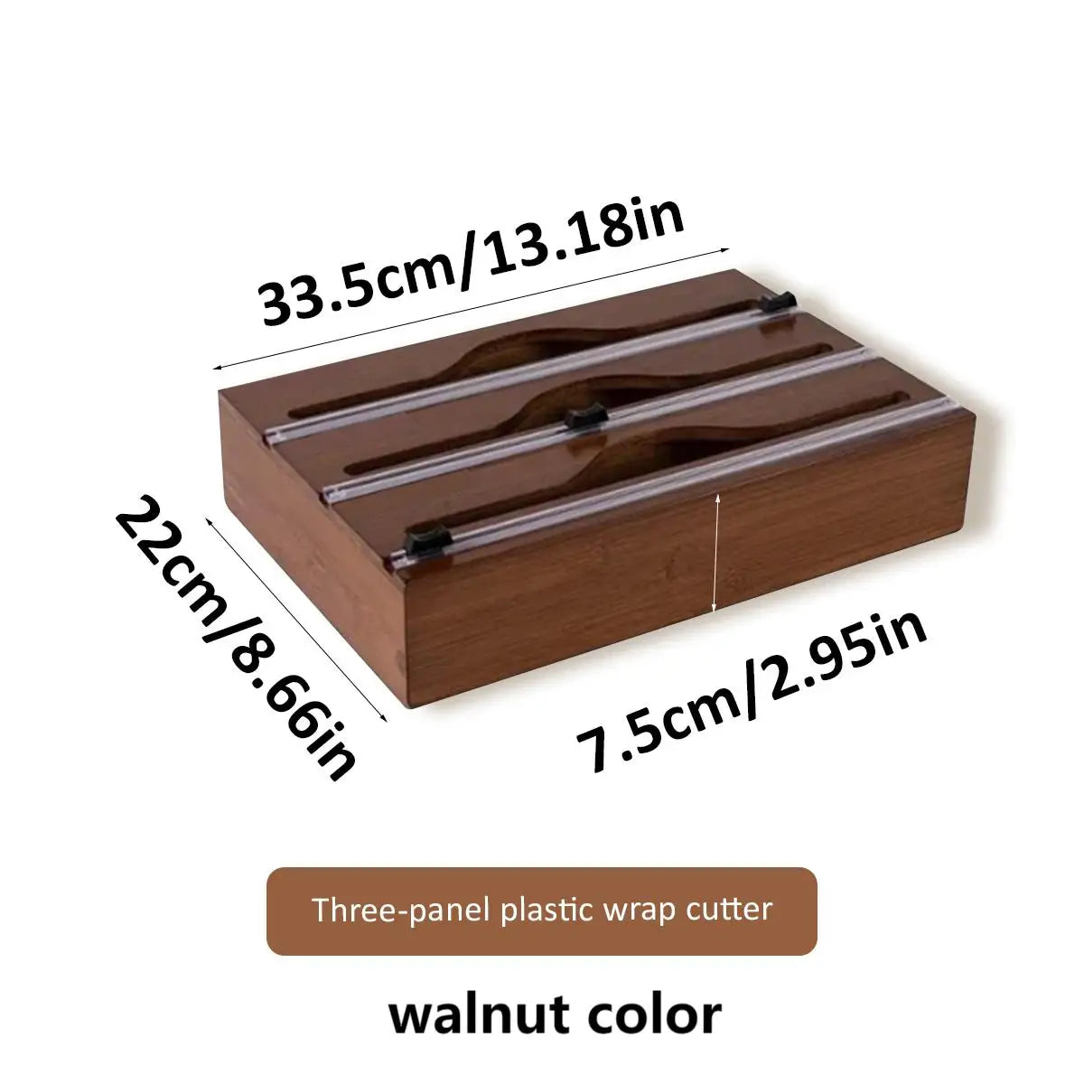 Cling Film Tin Foil Cutter, Kitchen Organizer, Bamboo Bag Cutting Box, Special Convenience, 1Pc