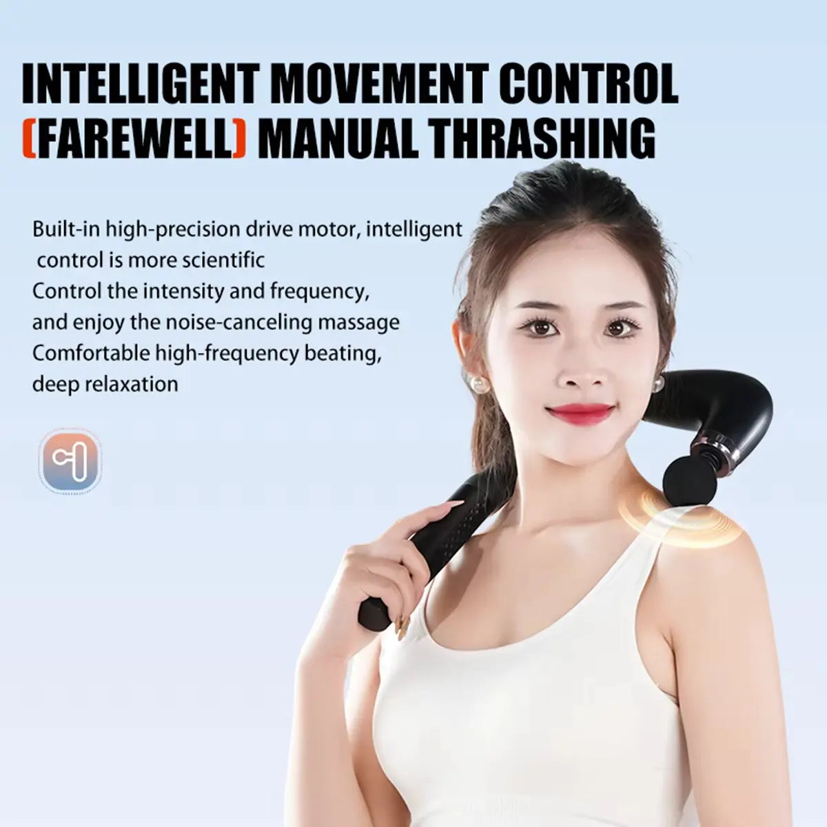 Smart Massage Gun Electric Massager Massage Hammer Rechargeable Home Handheld Hammer Back Artifact Body Massager