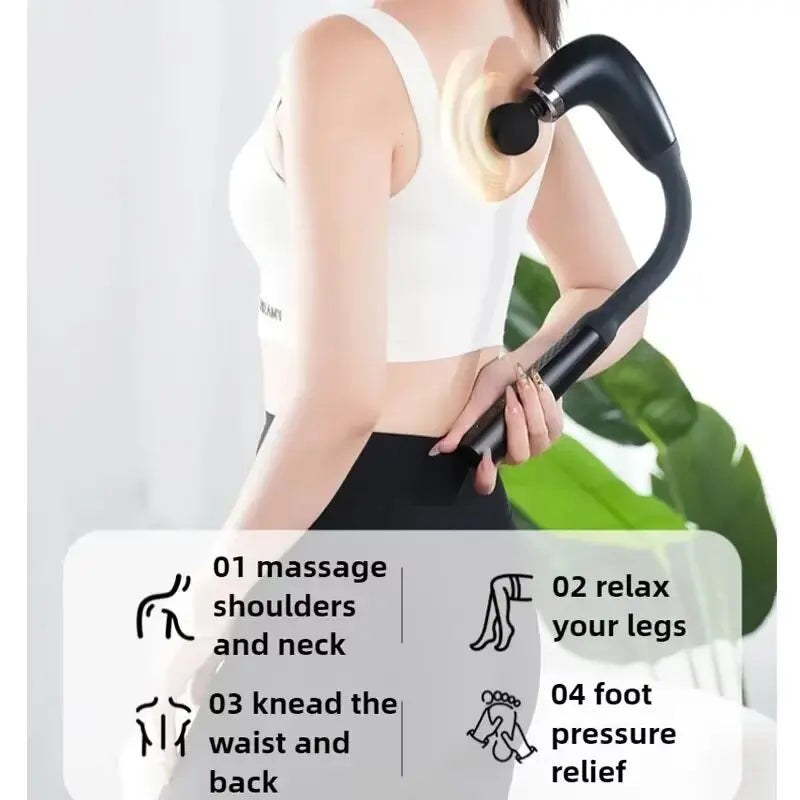 Smart Massage Gun Electric Massager Massage Hammer Rechargeable Home Handheld Hammer Back Artifact Body Massager