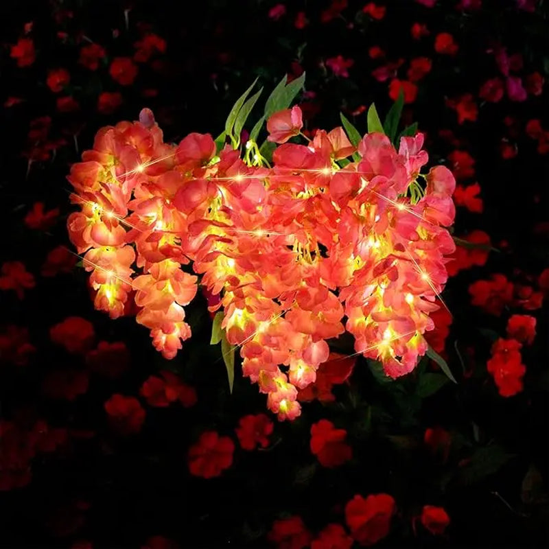 Solar Simulation Wisteria Flower Lamp Outdoor Waterproof Plug-In Lamp Is Suitable for Lawn Garden Garden Decorative Lamp