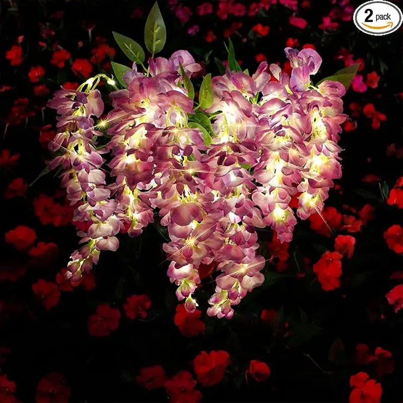 Solar Simulation Wisteria Flower Lamp Outdoor Waterproof Plug-In Lamp Is Suitable for Lawn Garden Garden Decorative Lamp