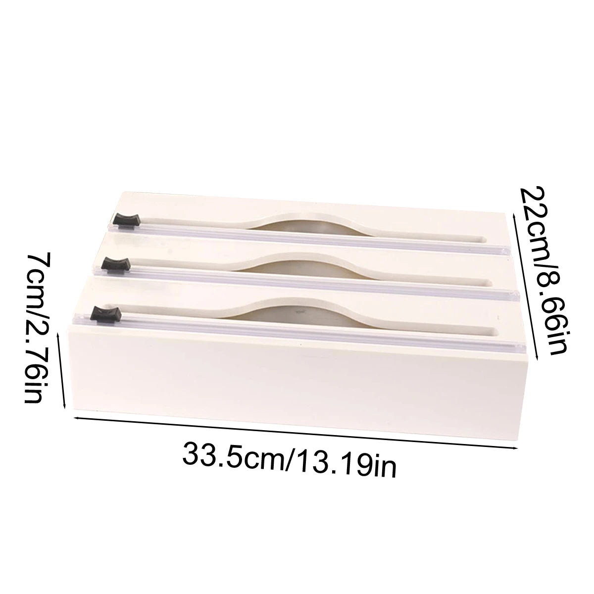 Cling Film Tin Foil Cutter, Kitchen Organizer, Bamboo Bag Cutting Box, Special Convenience, 1Pc