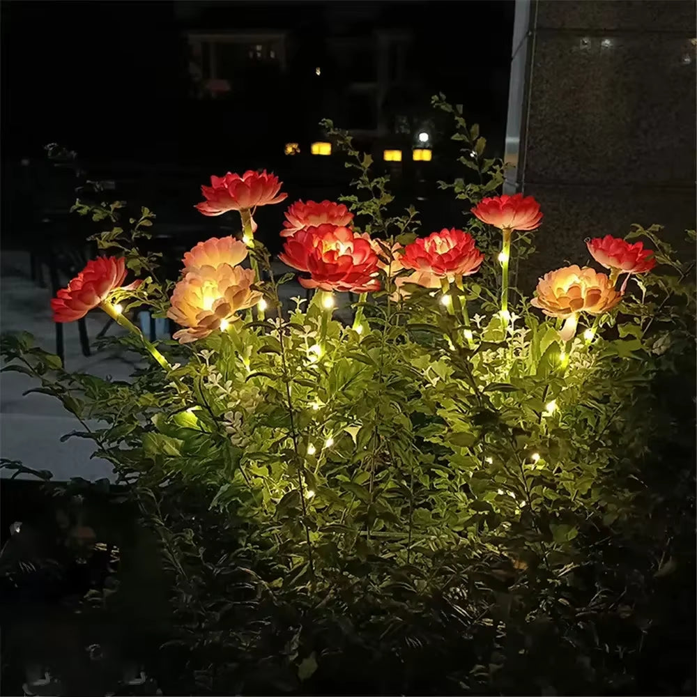 Solar Lights Outdoor Lighting Solar Garden Light Snow Lotus Flower Lawn Lamp for Yard Patio Flower Party Lamp Wedding Mother Day