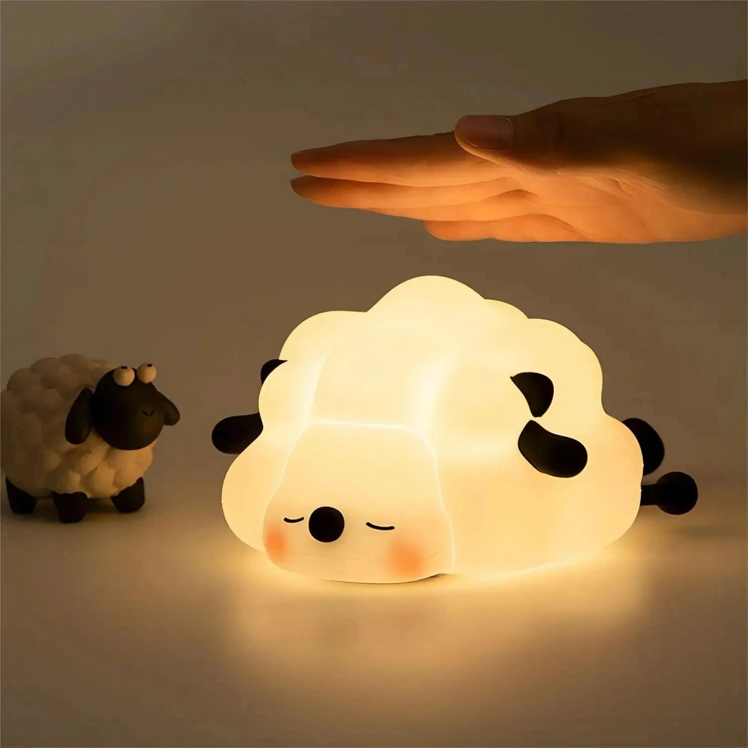 Cute Animal Touch Sensor LED Night Lamp USB Rechargeable Silicone Lamp Timing Bedside Desktop Decoration Cartoon Book Lights