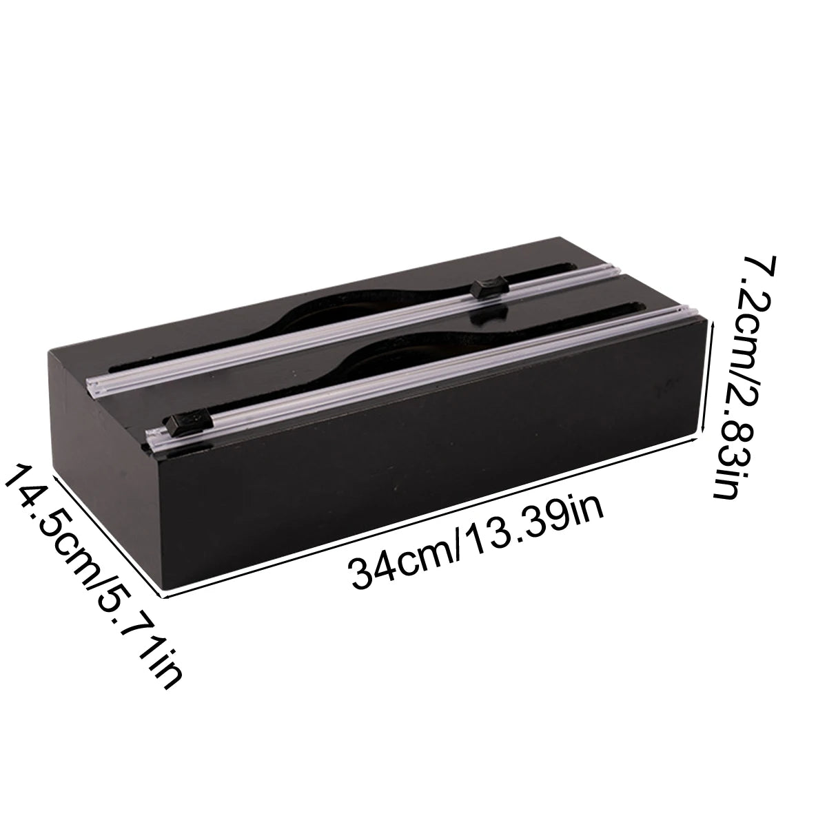 Cling Film Tin Foil Cutter, Kitchen Organizer, Bamboo Bag Cutting Box, Special Convenience, 1Pc