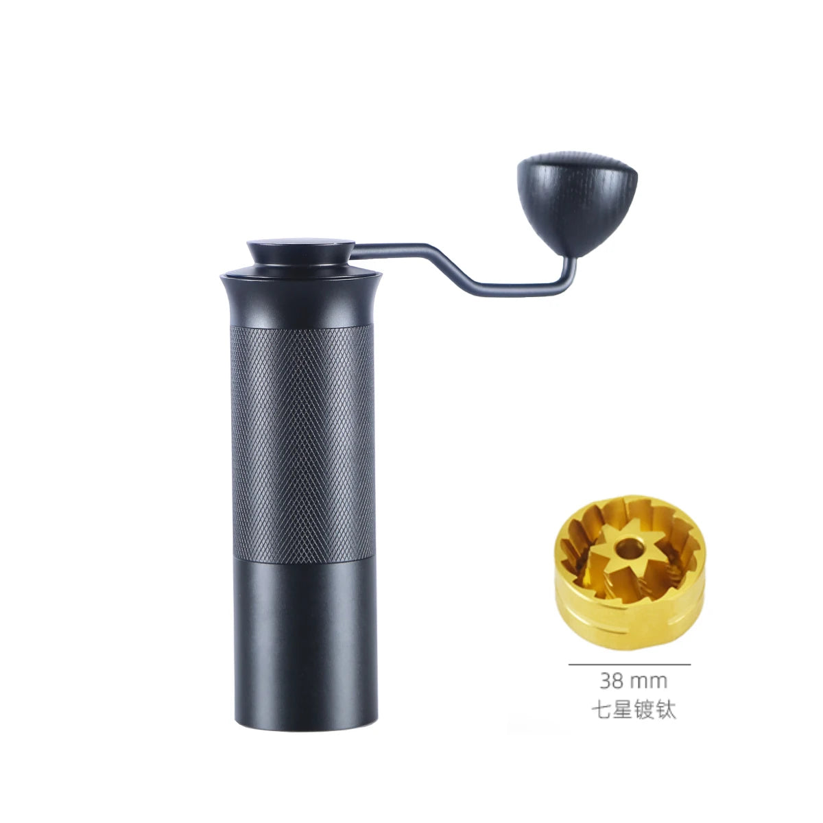 Upgrade Manual Coffee Grinder CNC Professional Stainless Steel Diamond Adjustable Manual Burr Coffee Bean Grinding