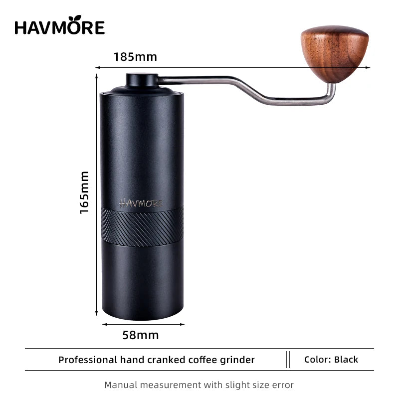 Upgrade Manual Coffee Grinder CNC Professional Stainless Steel Diamond Adjustable Manual Burr Coffee Bean Grinding