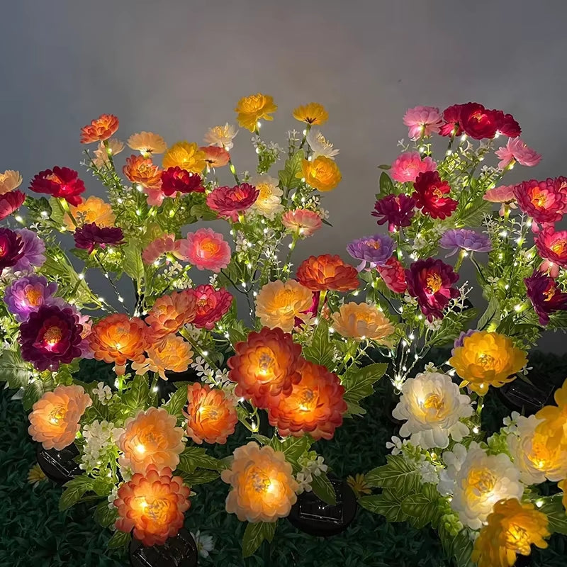 Solar Lights Outdoor Lighting Solar Garden Light Snow Lotus Flower Lawn Lamp for Yard Patio Flower Party Lamp Wedding Mother Day
