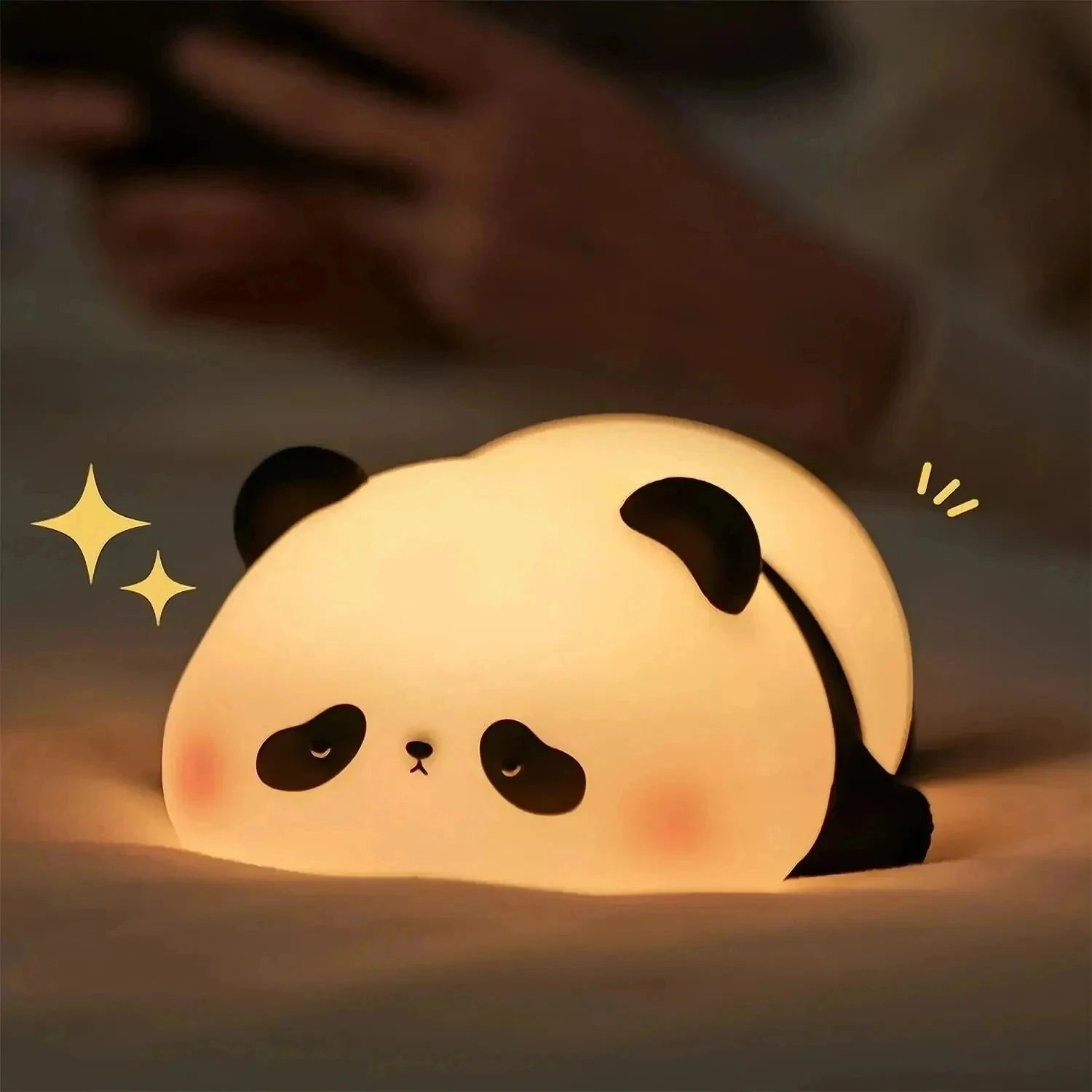 Cute Animal Touch Sensor LED Night Lamp USB Rechargeable Silicone Lamp Timing Bedside Desktop Decoration Cartoon Book Lights
