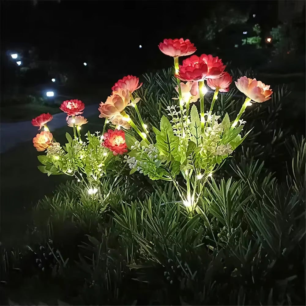 Solar Lights Outdoor Lighting Solar Garden Light Snow Lotus Flower Lawn Lamp for Yard Patio Flower Party Lamp Wedding Mother Day