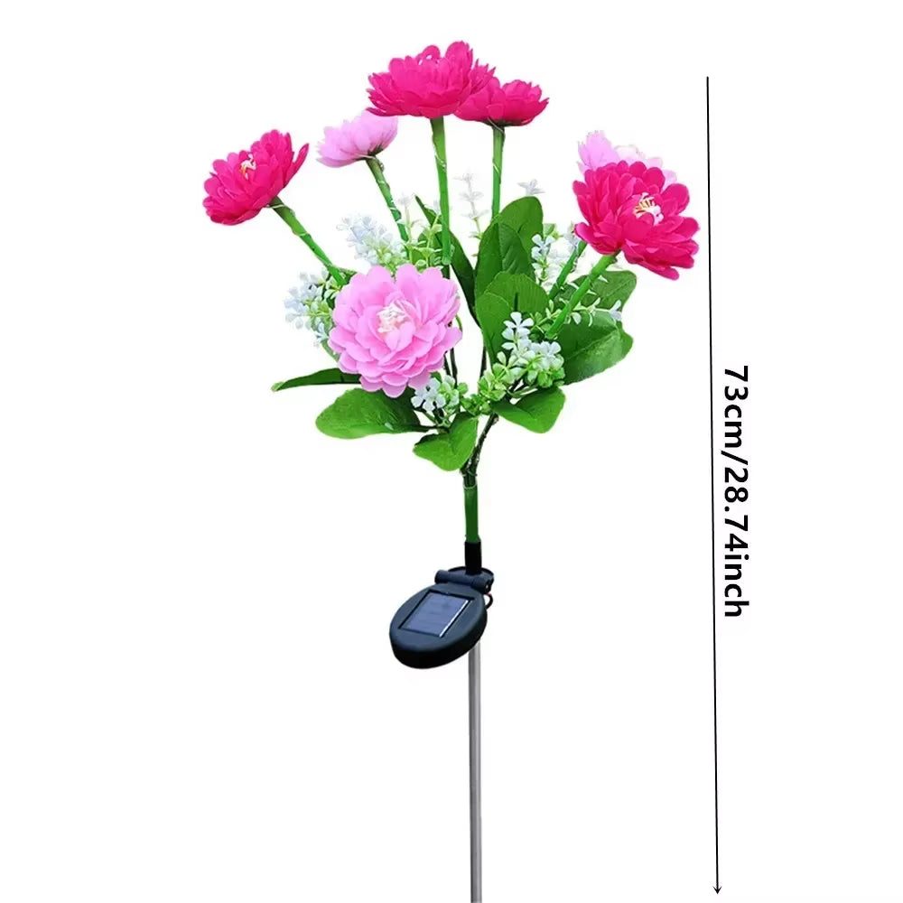 Solar Lights Outdoor Lighting Solar Garden Light Snow Lotus Flower Lawn Lamp for Yard Patio Flower Party Lamp Wedding Mother Day